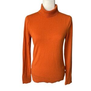 & Other Stories burnt orange turtle neck cashmere roll neck sweater winter M